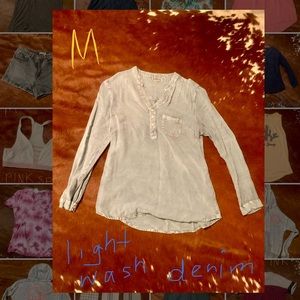 Denim 3/4 sleeve top